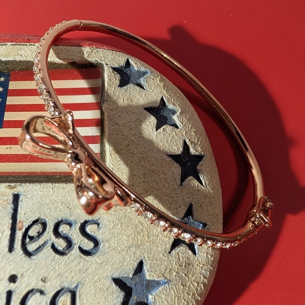 Kate Spade Elegant Rose Gold Bow Bracelet